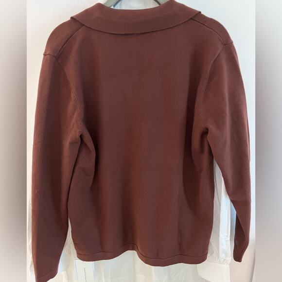 NWT REVOLVE & ANTHROPOLOGIE lovers COMMENSE collared sweater oversized XS - Picture 9 of 12